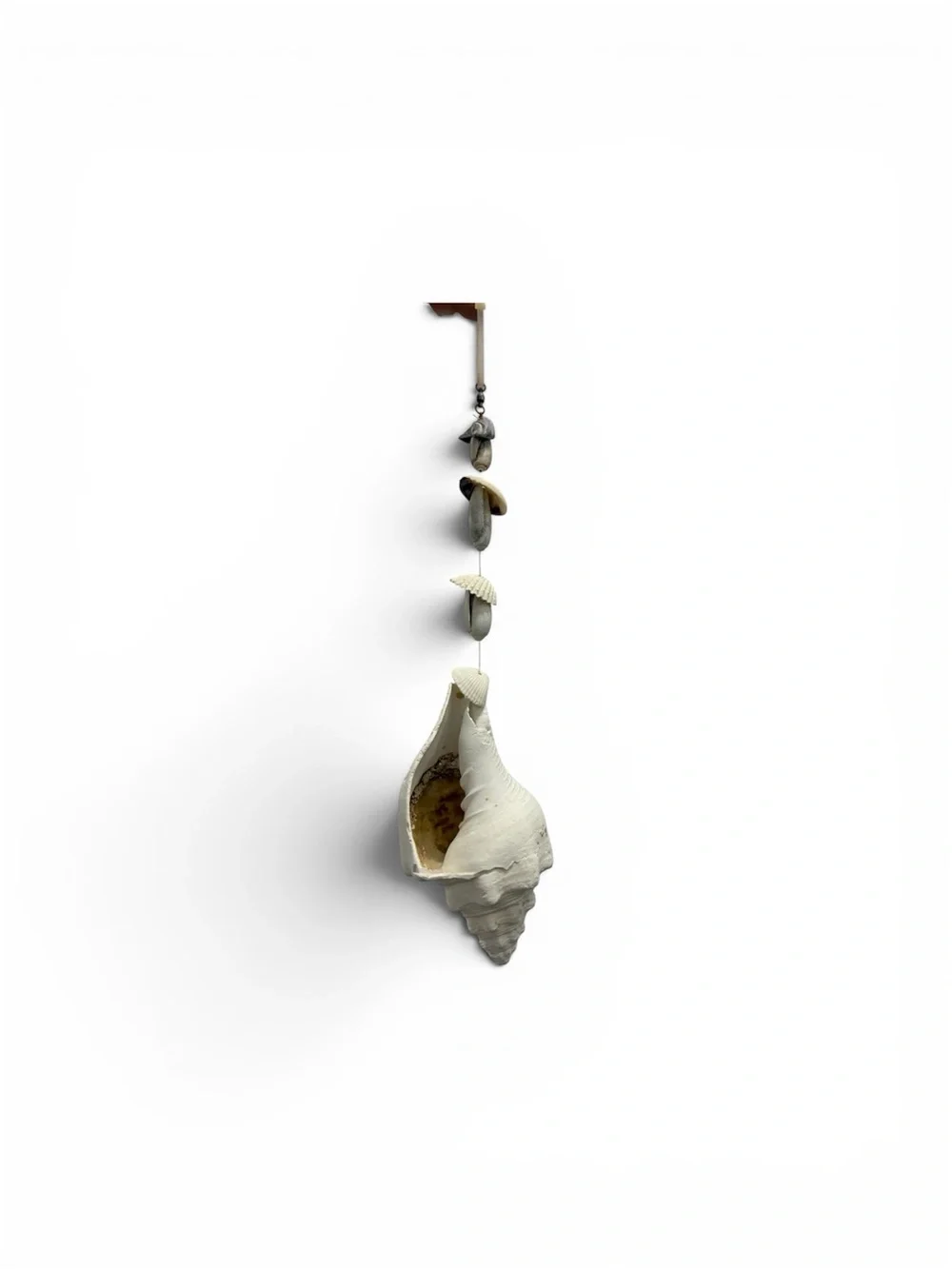 Handmade Seashell Hanging Ornament - White Coastal Decor